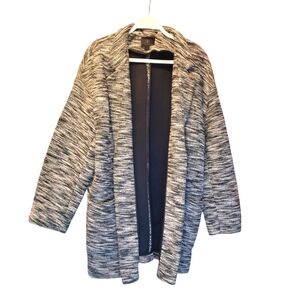 Banana Republic Tweed Scuba Knit Sweater Jacket